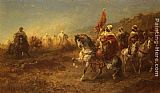 Adolf Schreyer The Ambush painting